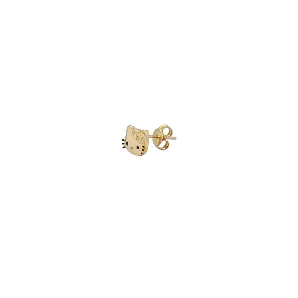 HELLO KITTY EARRINGS WITH GOLD FACE 1*0.8CM