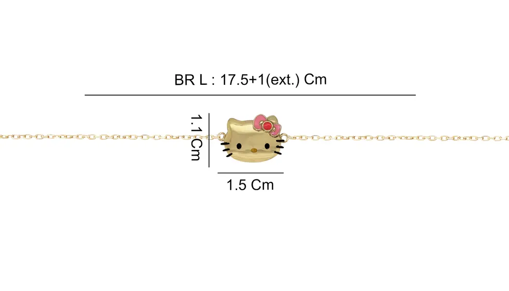 HELLO KITTY BRACELET WITH GOLD FACE