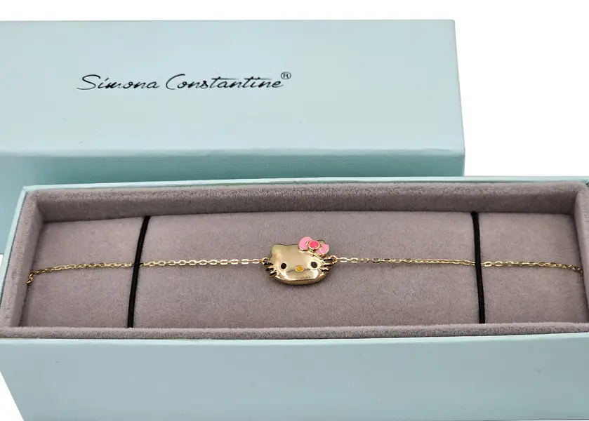 HELLO KITTY BRACELET WITH GOLD FACE