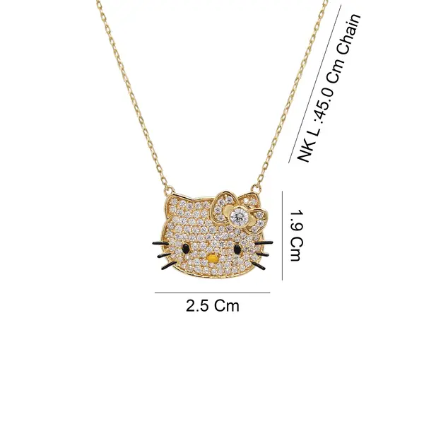 HELLO KITTY® NECKLACE WITH CUBIC ZIRCONIA FACE