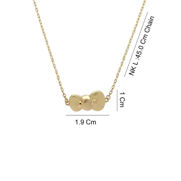HELLO KITTY NECKLACE Y/G BOW