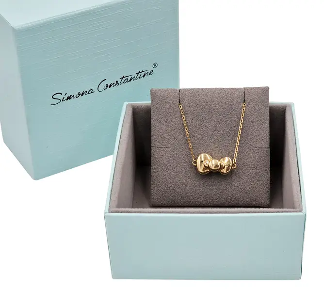HELLO KITTY NECKLACE Y/G BOW