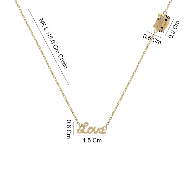 HELLO KITTY NECKLACE LOVE AND FACE