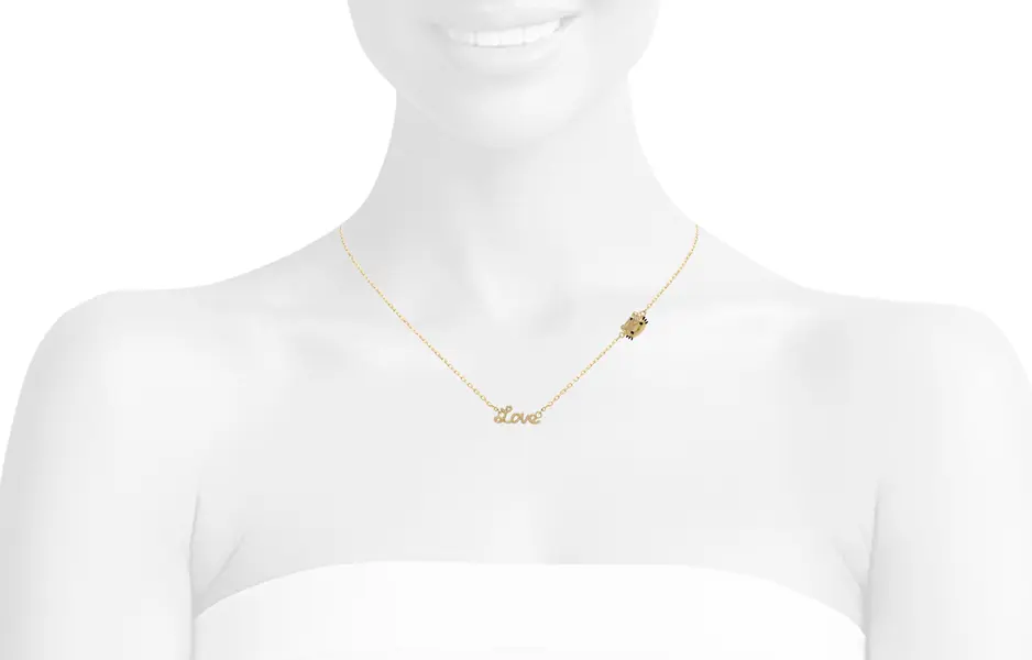HELLO KITTY NECKLACE LOVE AND FACE