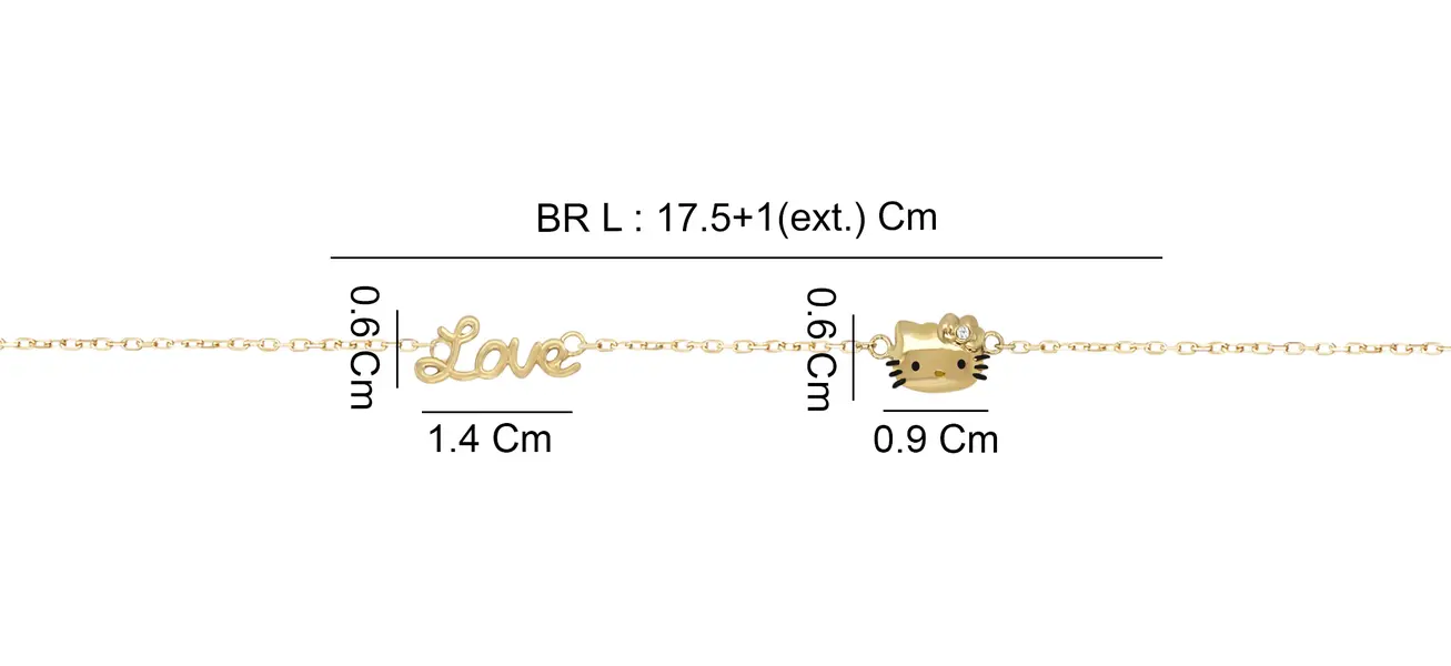 HELLO KITTY BRACELET LOVE AND FACE