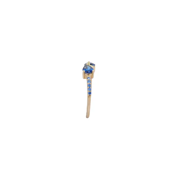 NATURA RING WITH 2 BLUE PEAR CUT CZ