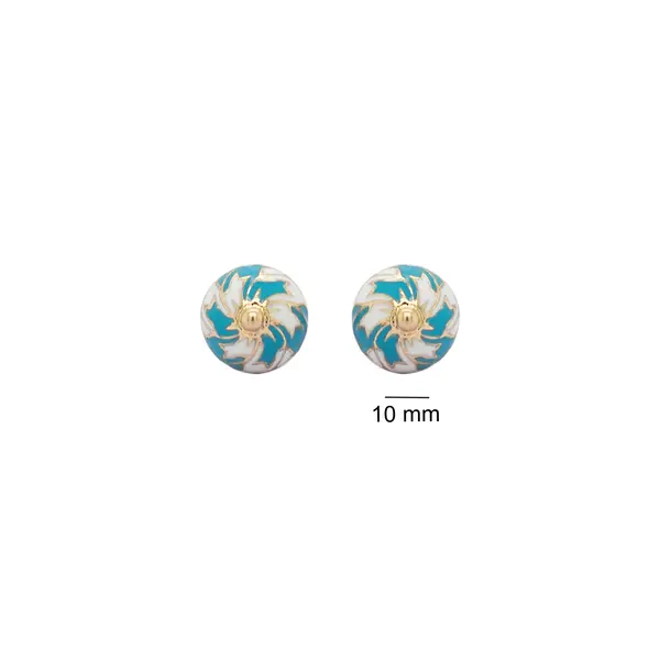CHRISTIE'S EARRINGS WHITE AND BLUE