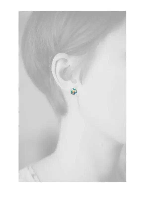 CHRISTIE'S EARRINGS WHITE AND BLUE