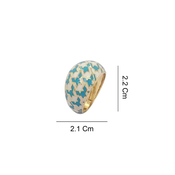 CHRISTIE'S RING WHITE AND BLUE