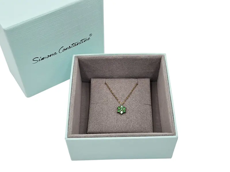 CLASSIC 7 STONE NECKLACE GREEN