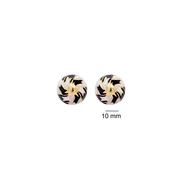 CHRISTIE'S EARRINGS WHITE AND BLACK